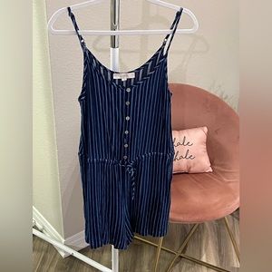 Loft Blue Stripe Romper - Size S